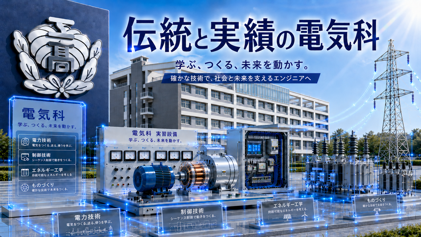 和歌山工業高校電気科のものづくり実習を紹介するイメージ画像